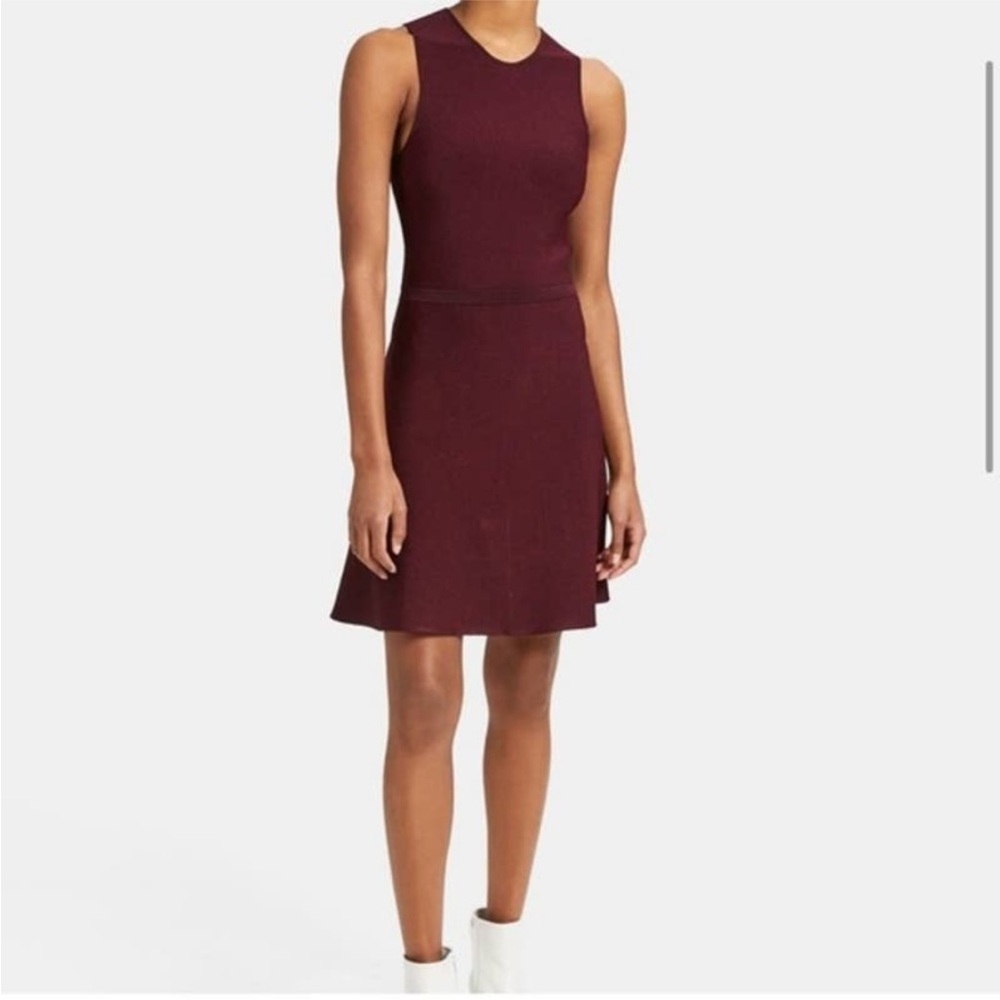 Theory Burgundy Sleeveless Mini Dress
